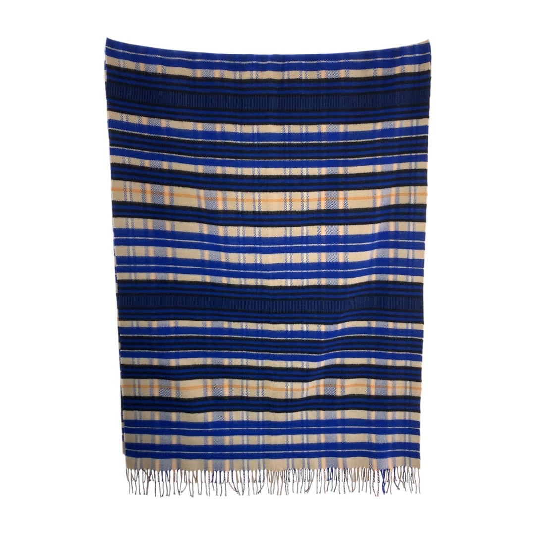 美品 HERMES エルメス 204cm×73cm ブルー マルチカラー カシミヤ 美品 HERMES エルメス 204cm×73cm ブルー マルチカラー カシミヤ