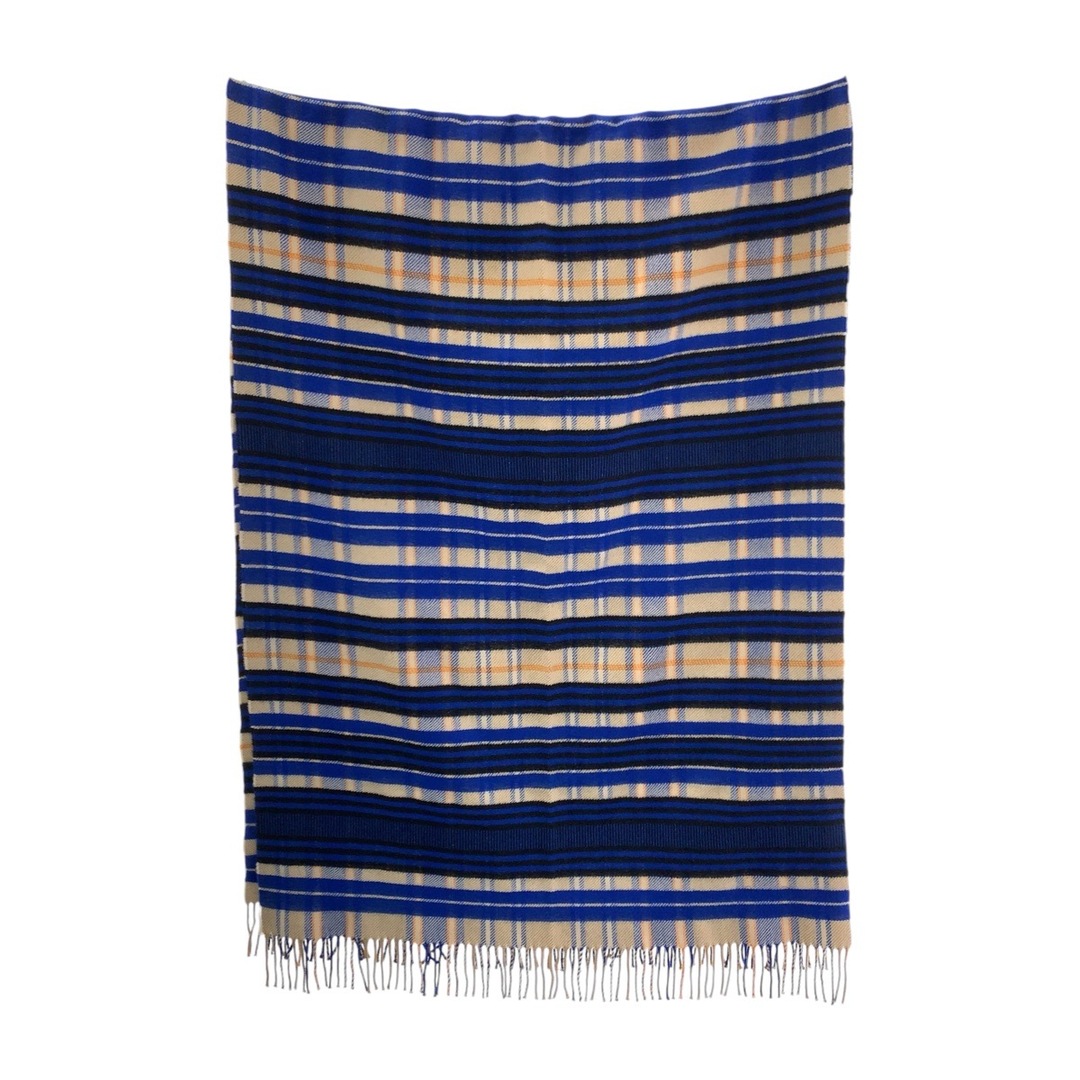 美品 HERMES エルメス 204cm×73cm ブルー マルチカラー カシミヤ 美品 HERMES エルメス 204cm×73cm ブルー マルチカラー カシミヤ
