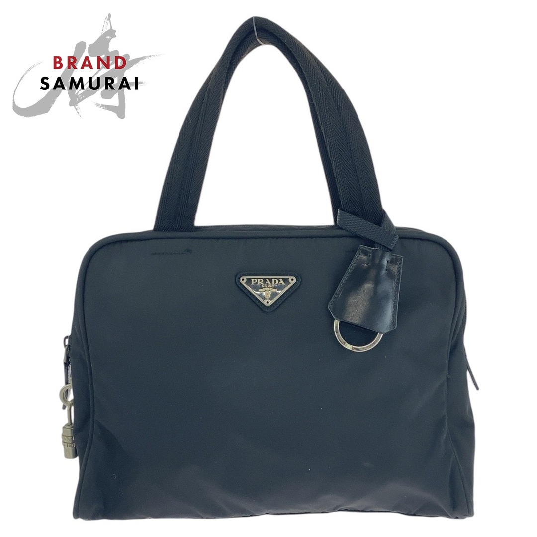 美品 PRADA プラダ テスート 三角ロゴプレート ブラック 黒 美品 PRADA プラダ テスート 三角ロゴプレート ブラック 黒
