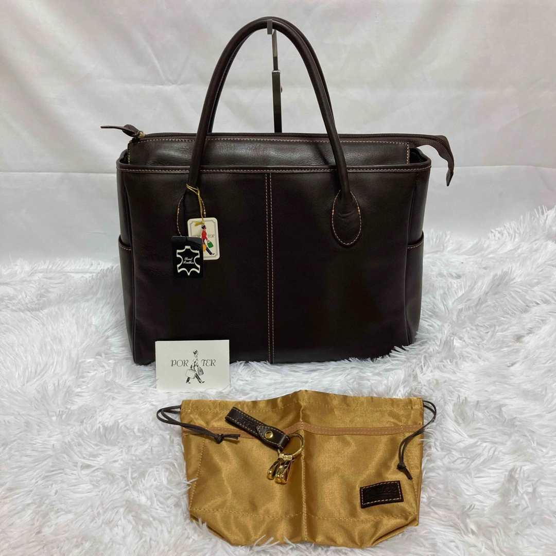 新品・未使用】ポーター ハンドバッグ トートバッグ レザー 牛革 新品・未使用】ポーター ハンドバッグ トートバッグ レザー 牛革