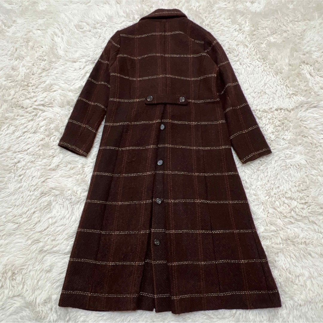 美品】herlipto チェスターコート チェック柄 ロング丈 美品】herlipto チェスターコート チェック柄 ロング丈