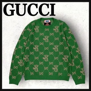 GUCCI - 10252【美品・Lサイズ】グッチ☆パイナップル総柄GG GUCCI - 10252【美品・Lサイズ】グッチ☆パイナップル総柄GG
