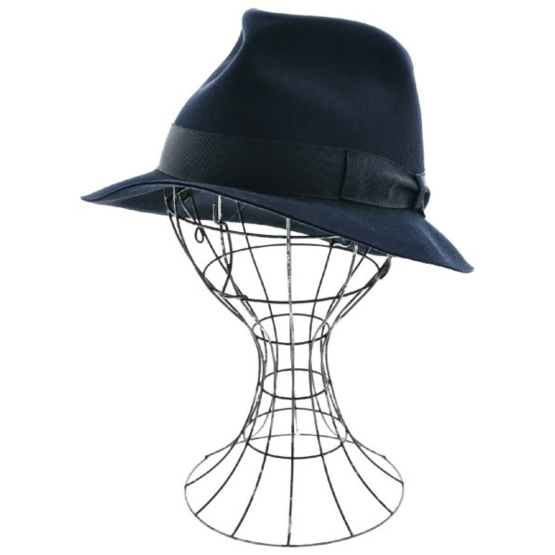 Borsalino - Borsalino ボルサリーノ ハット - 紺 【古着 Borsalino - Borsalino ボルサリーノ ハット - 紺 【古着
