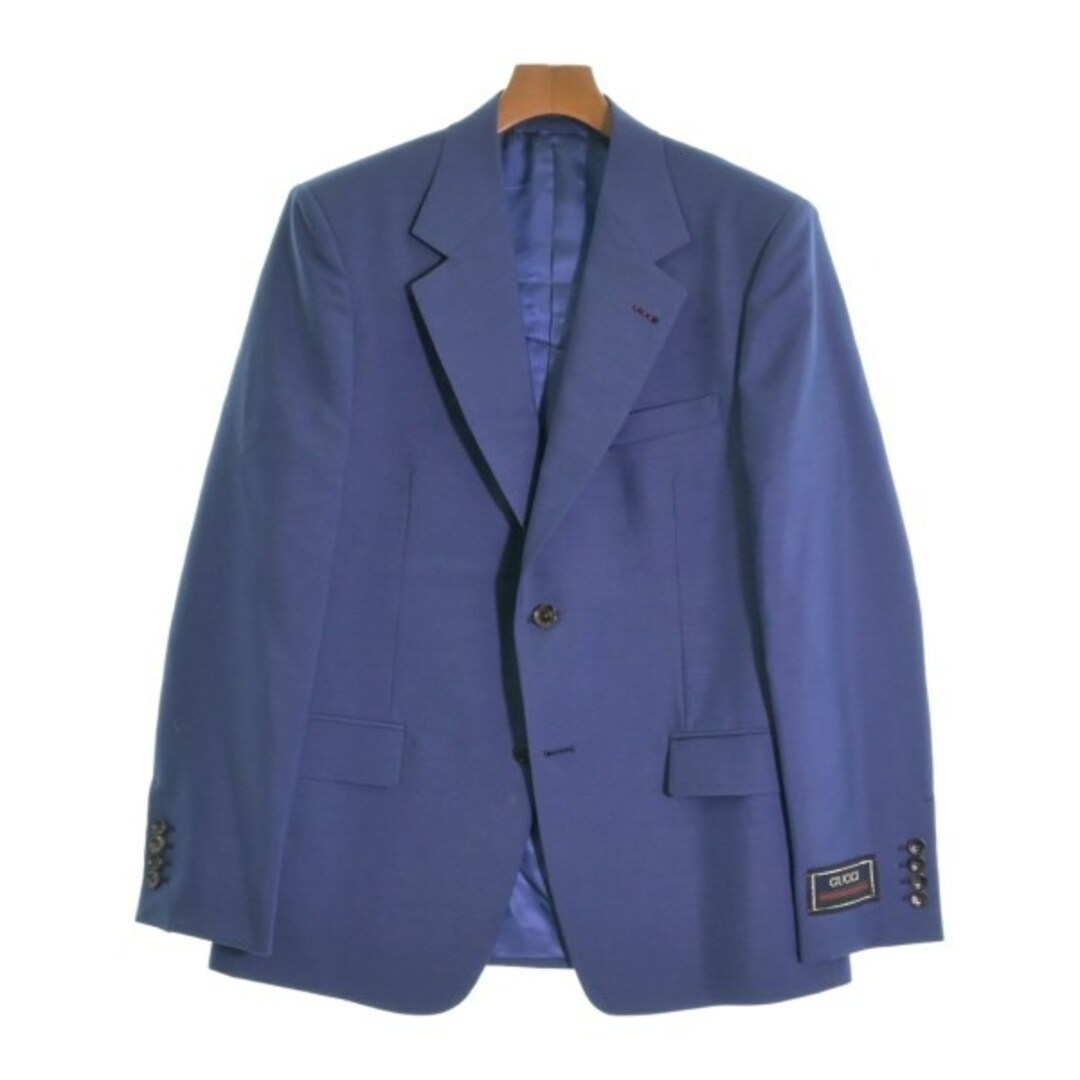 GUCCI - GUCCI グッチ テーラードジャケット 50(XL位) 青紫 GUCCI - GUCCI グッチ テーラードジャケット 50(XL位) 青紫