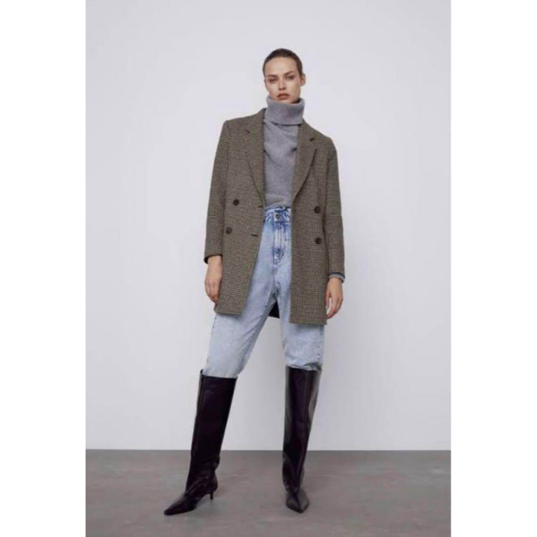 ZARA - ZARA ザラ 千鳥格子柄コート アウター ジャケット ZARA - ZARA ザラ 千鳥格子柄コート アウター ジャケット