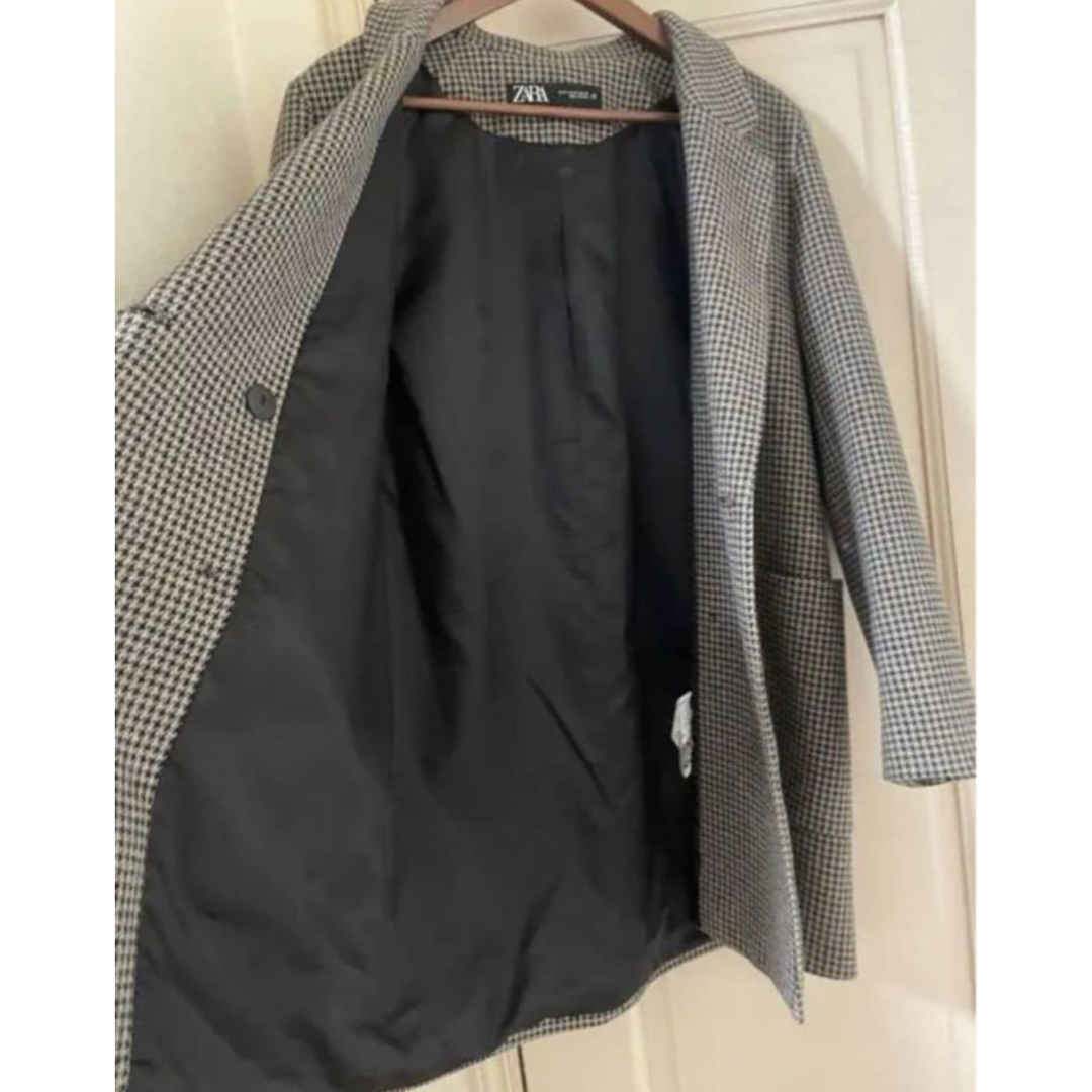 ZARA - ZARA ザラ 千鳥格子柄コート アウター ジャケット ZARA - ZARA ザラ 千鳥格子柄コート アウター ジャケット