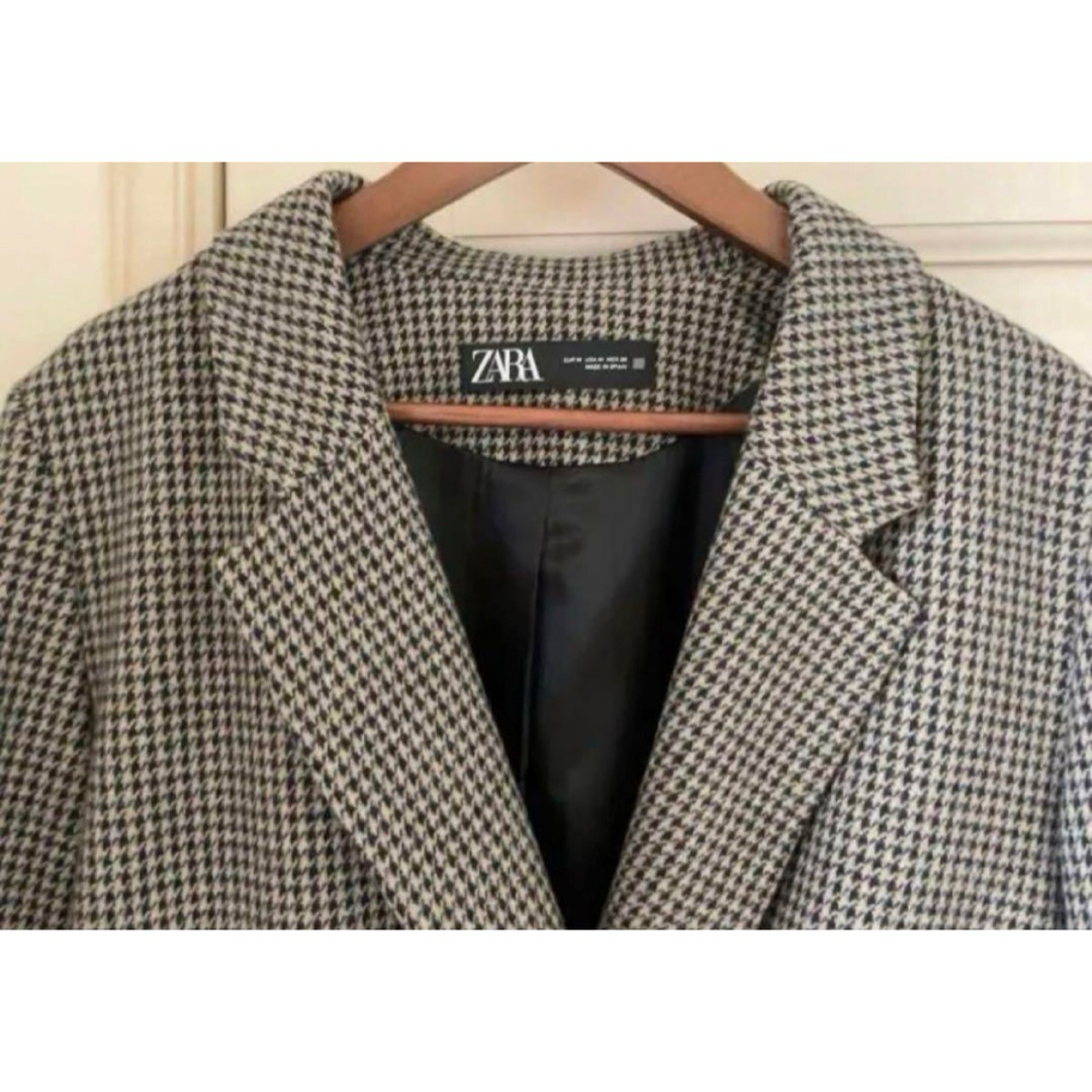 ZARA - ZARA ザラ 千鳥格子柄コート アウター ジャケット ZARA - ZARA ザラ 千鳥格子柄コート アウター ジャケット