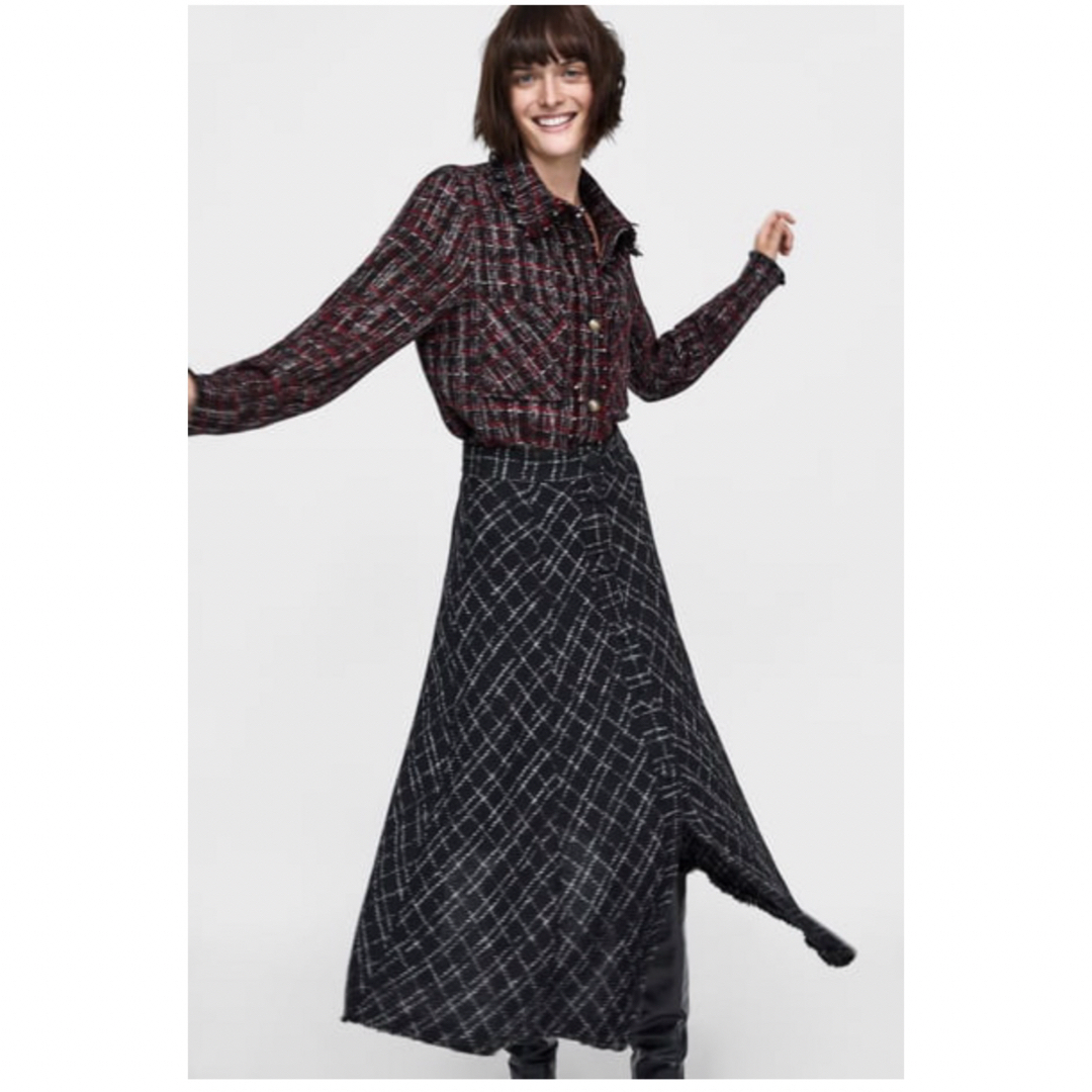 ZARA - ZARA チェック柄 ロングスカート ロングフレアスカート ZARA - ZARA チェック柄 ロングスカート ロングフレアスカート