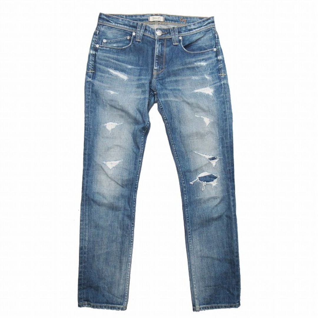 美品 ヤヌーク Kay ケイ ボーイズスリム ジーンズ ダメージ 美品 ヤヌーク Kay ケイ ボーイズスリム ジーンズ ダメージ