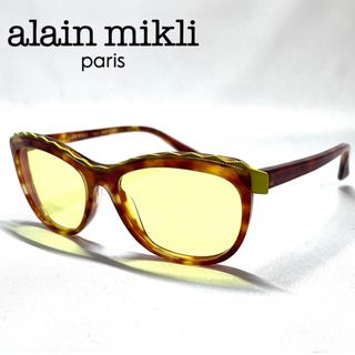 アランミクリ(alanmikli)の希少【イタリア製】アランミクリ ギザギザ メタルバー サングラス メガネ 茶(サングラス/メガネ)