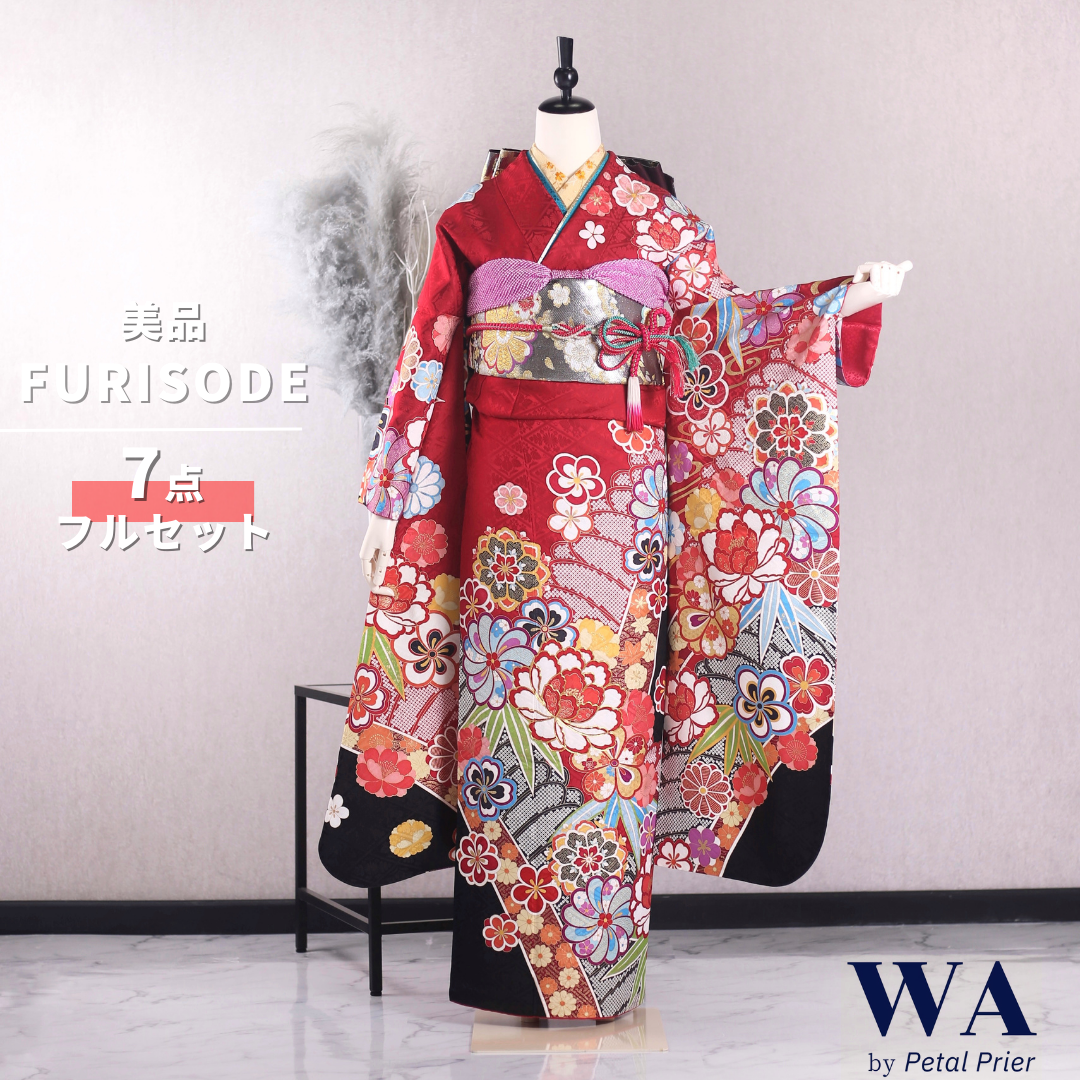 刺繍入り 豪華 美品 金彩 正絹 振袖フルセット かみあっ 刺繍入り 豪華 美品 金彩 正絹 振袖フルセット かみあっ