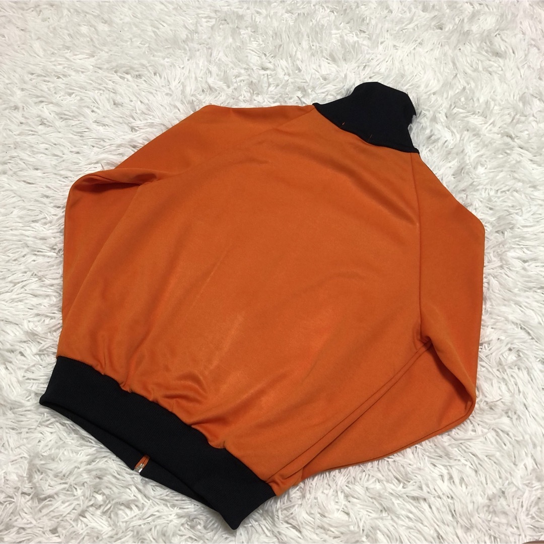 アディダス 80s トラックジャケット ジャージ オレンジ×黒 デサント アディダス 80s トラックジャケット ジャージ オレンジ×黒 デサント