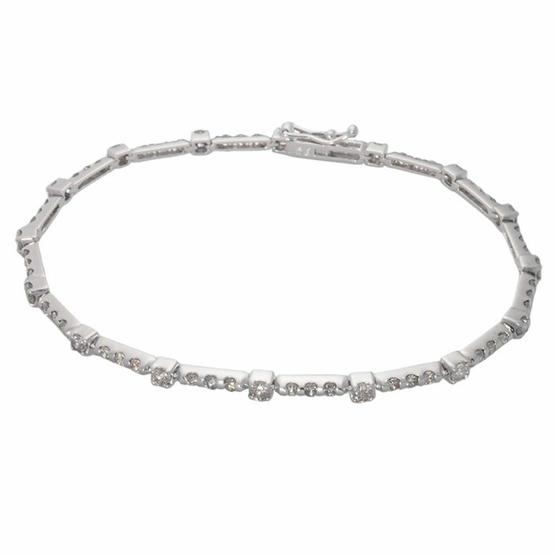 ダイヤモンド/2ct デザイン ブレスレット K18WG 仕上済 ダイヤモンド/2ct デザイン ブレスレット K18WG 仕上済