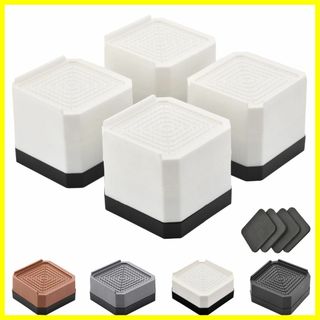 【色:ホワイト_サイズ:7.3cm二段】ISKALT 洗濯機用防振かさ上げ台 高(洗濯機)