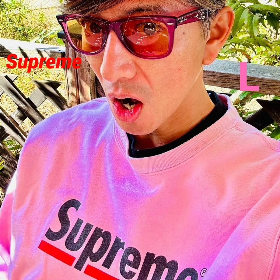 Supreme - L Supreme 20SS Underline Crewneck Pink の通販 by Supreme - L Supreme 20SS Underline Crewneck Pink の通販 by