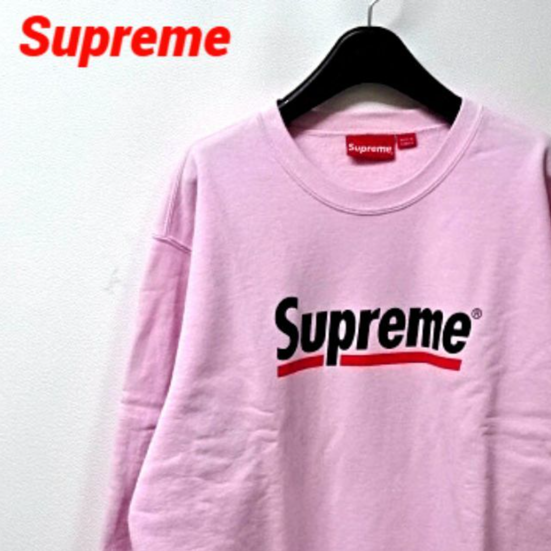 Supreme - L Supreme 20SS Underline Crewneck Pink の通販 by Supreme - L Supreme 20SS Underline Crewneck Pink の通販 by
