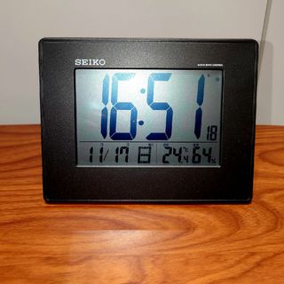 セイコー(SEIKO)のセイコー 電波目覚し時計 SQ770K【used品】(置時計)