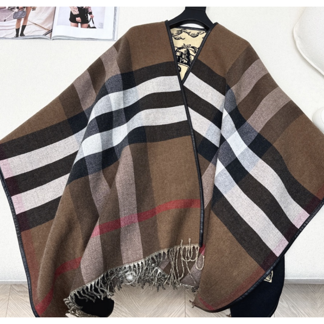 BURBERRY　リバーシブルケープポンチョ Amazon | [BURBERRY] (バーバリー) ウール リバーシブル