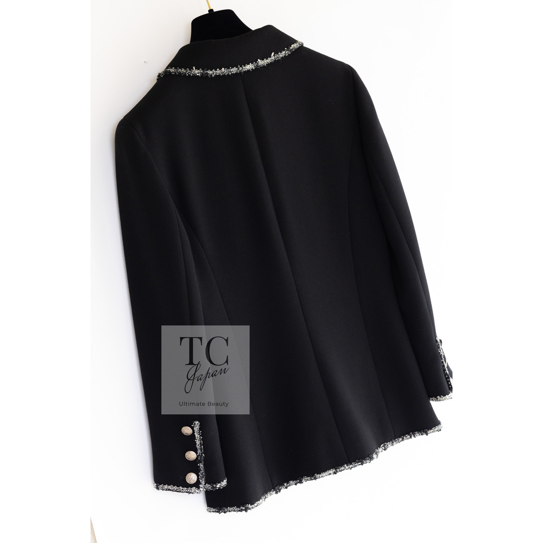 CHANEL - シャネル ジャケット CHANEL ブラック CC ロゴ CHANEL - シャネル ジャケット CHANEL ブラック CC ロゴ