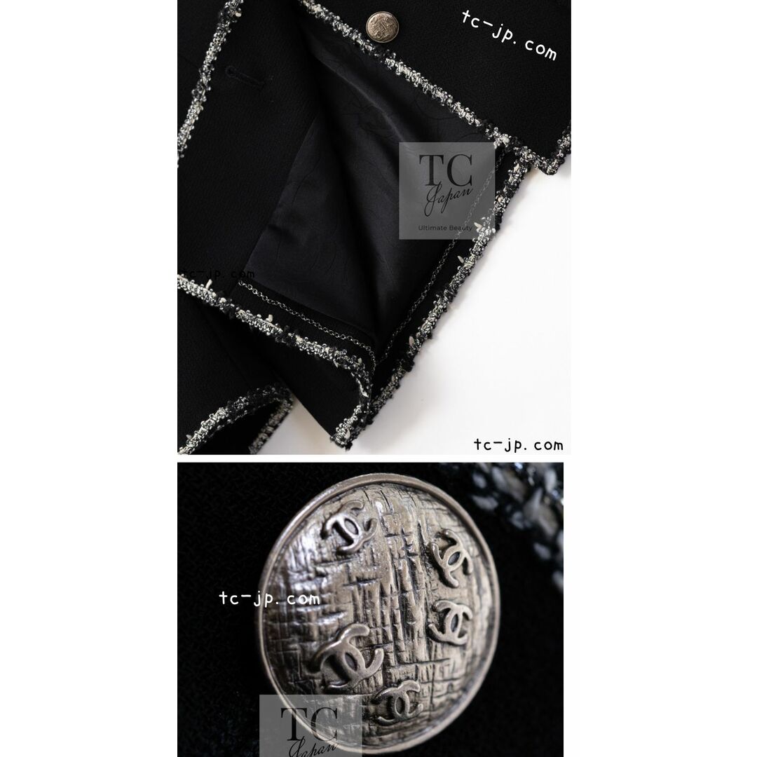 CHANEL - シャネル ジャケット CHANEL ブラック CC ロゴ CHANEL - シャネル ジャケット CHANEL ブラック CC ロゴ