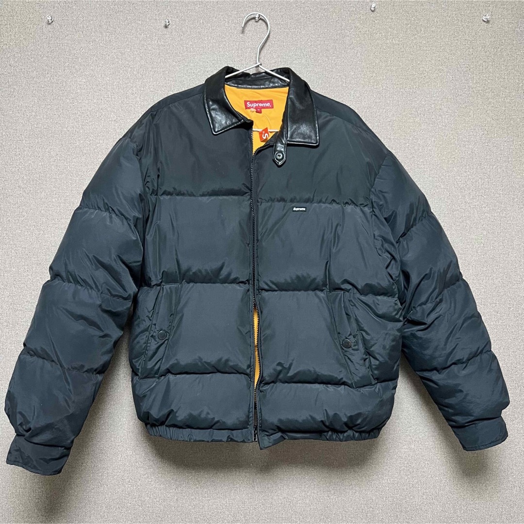 supreme leather collar puffy jacket M supreme leather collar puffy jacket M