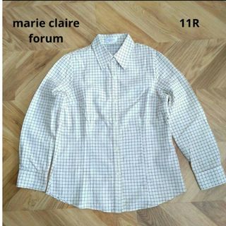 マリクレール(Marie Claire)の【マリクレール】レディース長袖シャツ チェック　11R(シャツ/ブラウス(長袖/七分))
