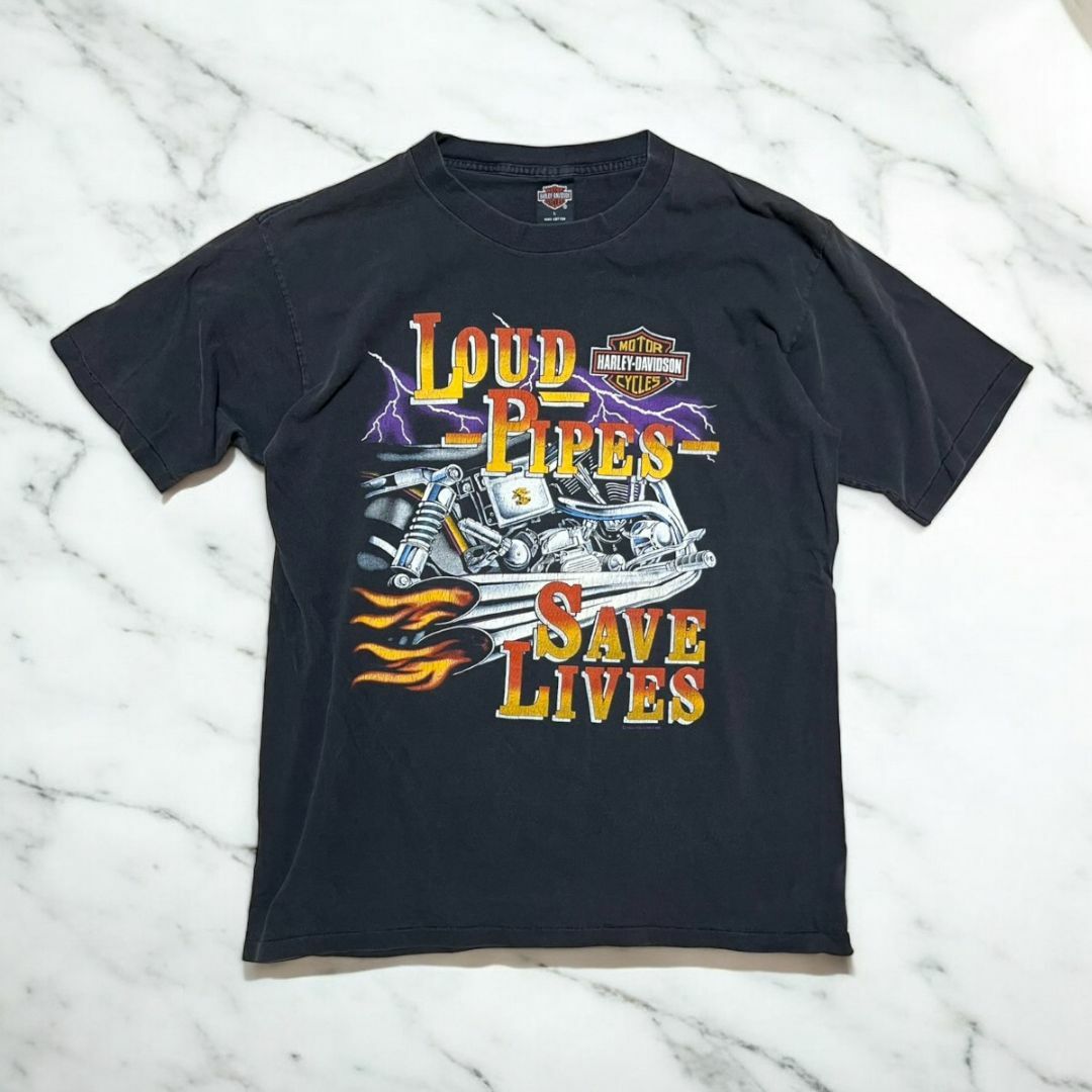 古着 90s USA製 HARLEY DAVIDSON T SHIRTS WASHED BLACK 古着 90s USA製 HARLEY DAVIDSON T SHIRTS WASHED BLACK