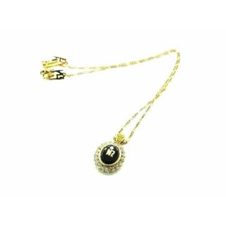 ニナリッチ(NINA RICCI)の■美品■ NINA RICCI ニナリッチ ラインストーン ネックレス ペンダント アクセサリー レディース ゴールド系×ブラック系 DF1478(ネックレス)