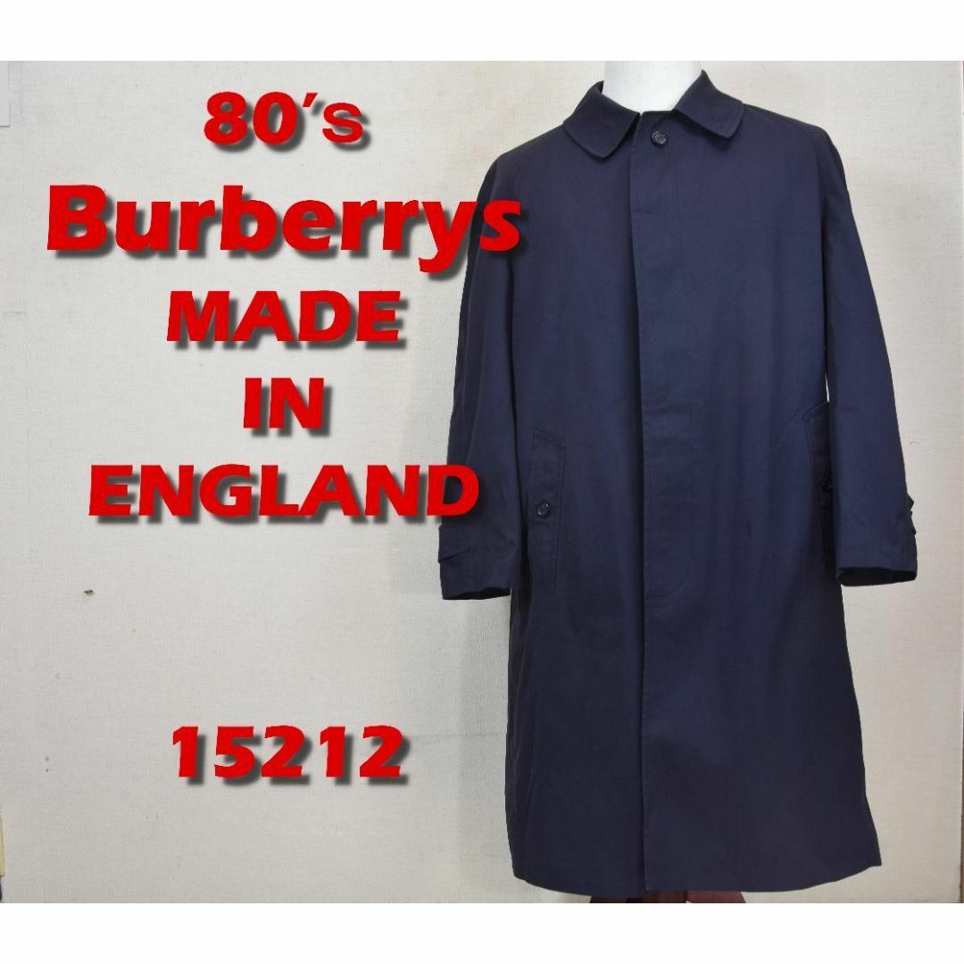バーバリー ステンカラーコート 紺 15212m 英国j製 BURBERRY バーバリー ステンカラーコート 紺 15212m 英国j製 BURBERRY