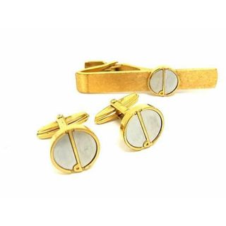 ダンヒル(Dunhill)のdunhill ダンヒル カフス カフリンクス ネクタイピン タイクリップ アクセサリー 2点セット ゴールド系×シルバー系 DF4631(その他)