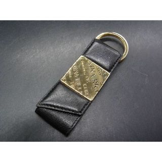 ニナリッチ(NINA RICCI)の■美品■ NINA RICCI ニナリッチ レザー バッグチャーム キーホルダー キーリング ブラック系×ゴールド系 DF1034(財布)