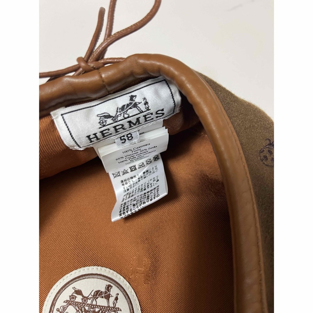 エルメス ベレー帽 58 ブラウン エルメス ベレー帽 58 ブラウン