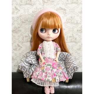 [限定品]ブライスアウトフィットピンクのリバティＡラインワンピース(人形)