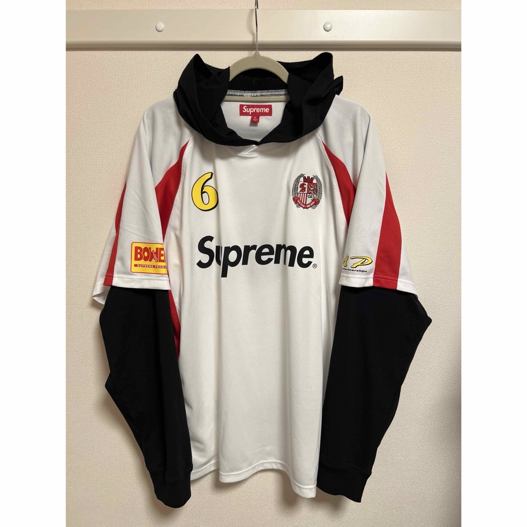 Supreme - チェウォン着用 私物 Supreme Hooded Soccer Jerseyの Supreme - チェウォン着用 私物 Supreme Hooded Soccer Jerseyの