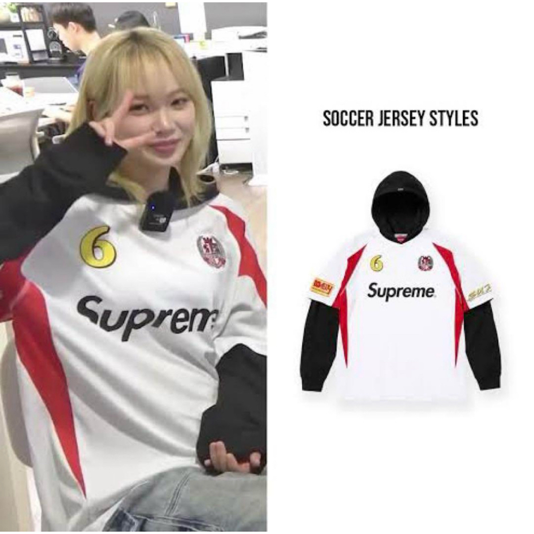 チェウォン着用 私物 Supreme Hooded Soccer Jersey チェウォン着用 私物 Supreme Hooded Soccer Jersey