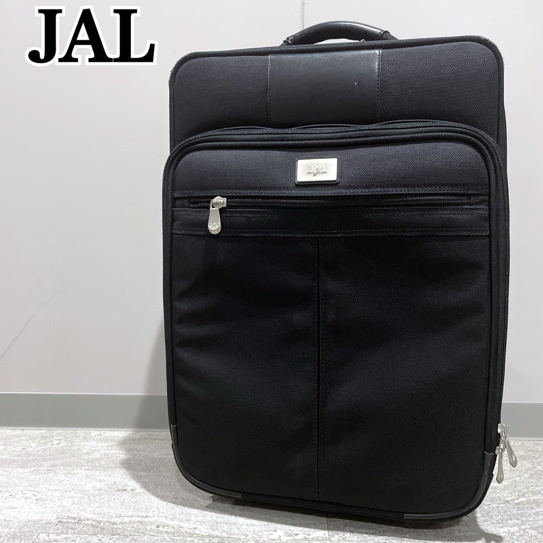 JAL(日本航空) - JAL キャリーケース スーツケース 2輪 ブラック JAL(日本航空) - JAL キャリーケース スーツケース 2輪 ブラック