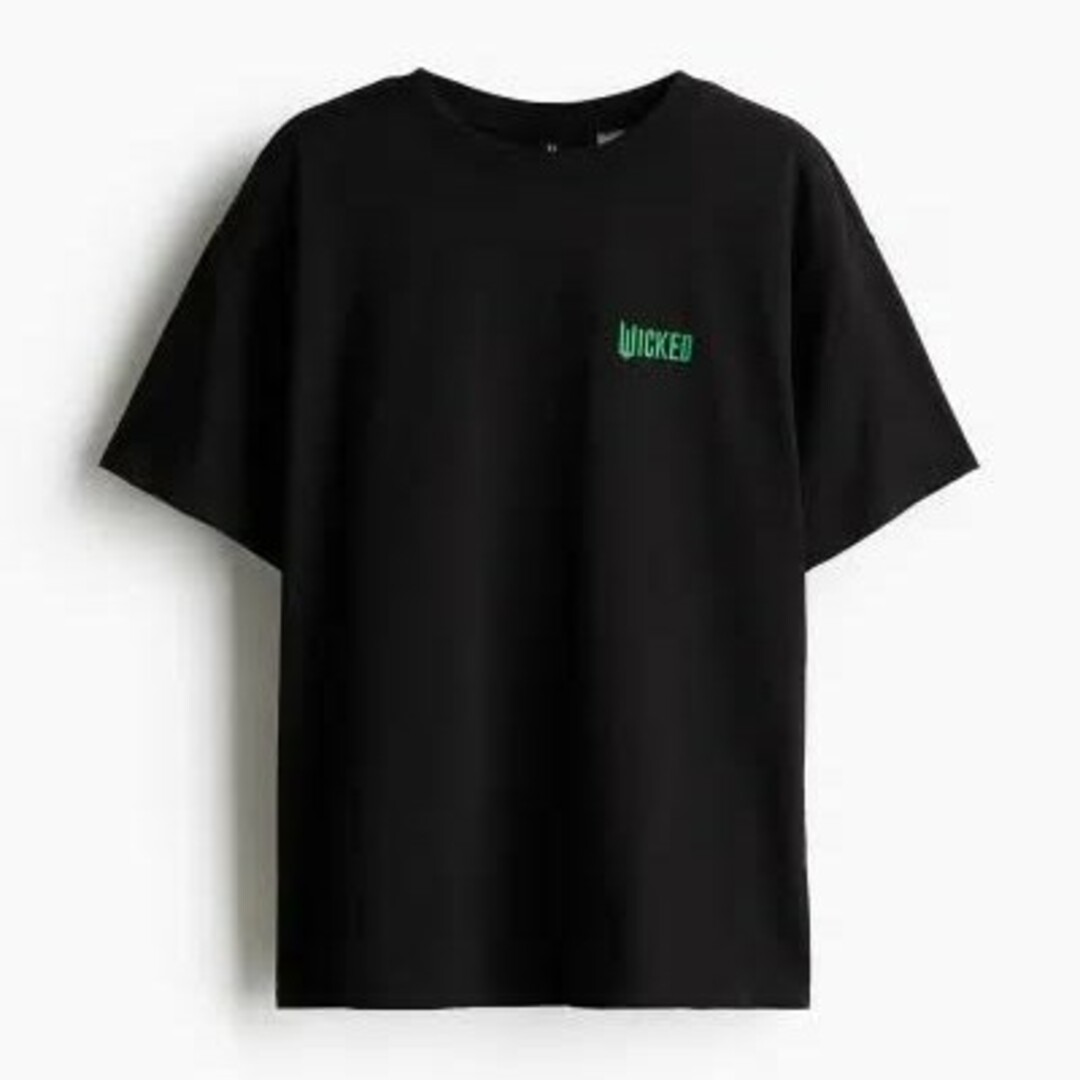 H&M - ウィキッド 黒 Tシャツ 背面プリント H&M x Wicked xs H&M - ウィキッド 黒 Tシャツ 背面プリント H&M x Wicked xs