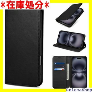 Keallce iPhone 16 ケース 手帳型 い 1 ブラック 2074(その他)