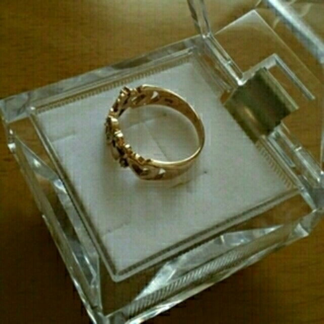 ★marin☆lo☆様専用♡♡　K18 ダイヤ付き　デザインリング レディースのアクセサリー(リング(指輪))の商品写真