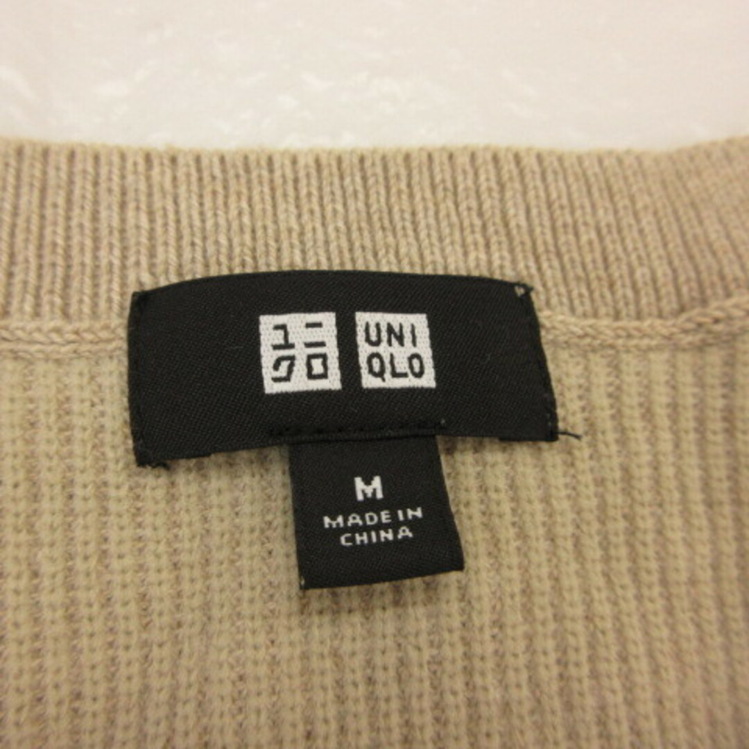 UNIQLO - ユニクロ UNIQLO ニットベスト ベージュ M *T41の通販 UNIQLO - ユニクロ UNIQLO ニットベスト ベージュ M *T41の通販