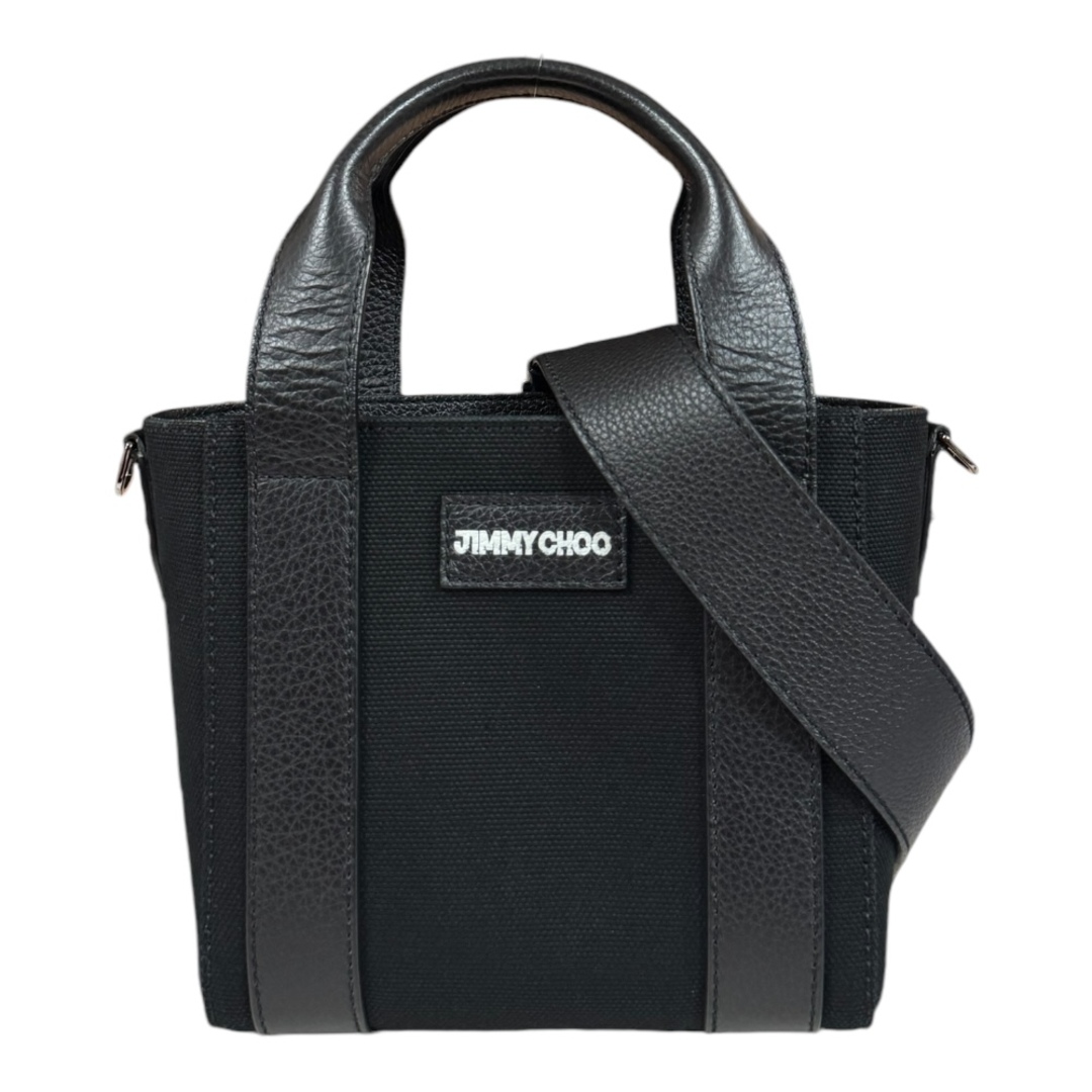 JIMMY CHOO - ジミーチュウ Eric Haze CURATED BY POGGY ショルダーバッグ キャンバス ブラック レディース JIMMY CHOO  中古