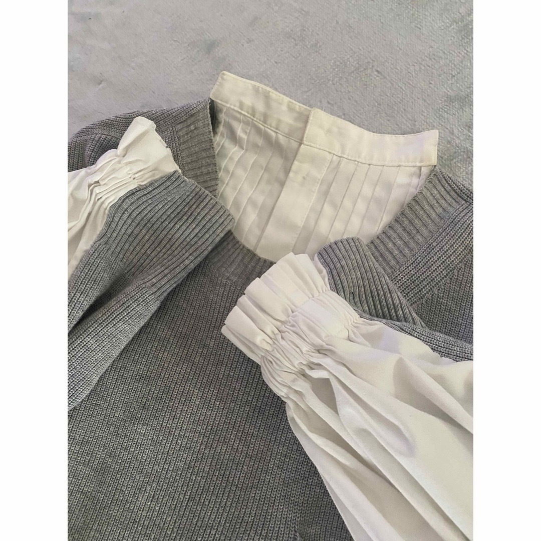 sacai - sacaiサカイ ニットドッキングシャツの通販 by rara's sacai - sacaiサカイ ニットドッキングシャツの通販 by rara's