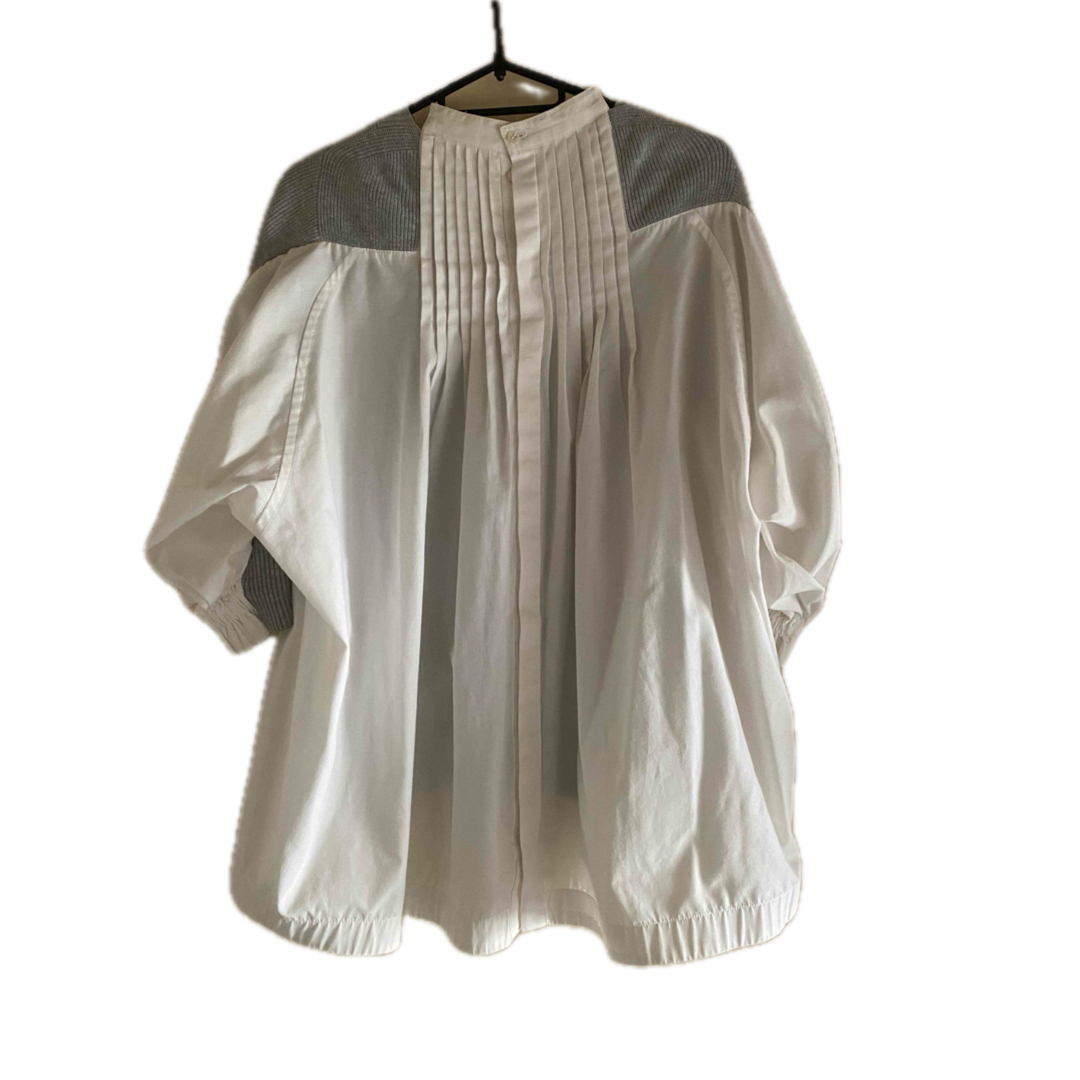 sacai - sacaiサカイ ニットドッキングシャツの通販 by rara's sacai - sacaiサカイ ニットドッキングシャツの通販 by rara's