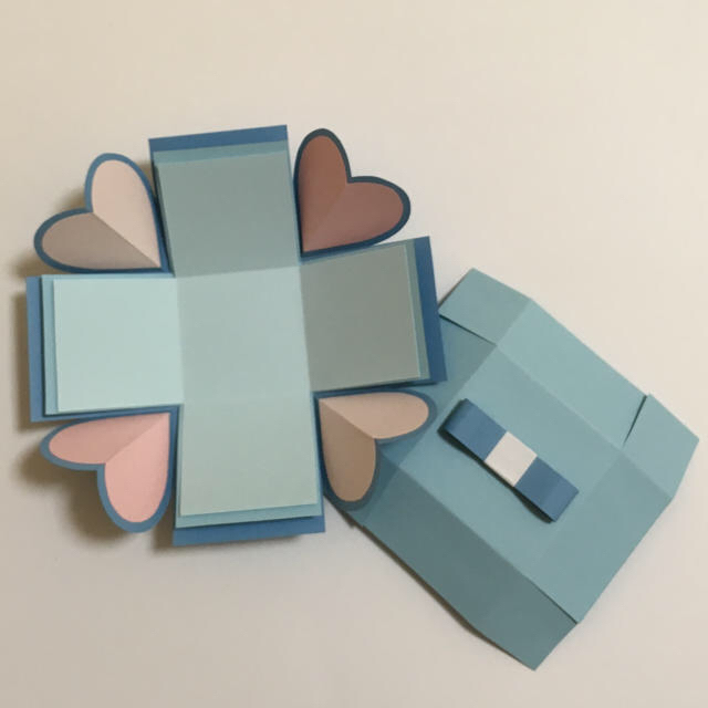 「ブルー系」プレゼントボックス ミニ♡ ハンドメイドの文具/ステーショナリー(カード/レター/ラッピング)の商品写真