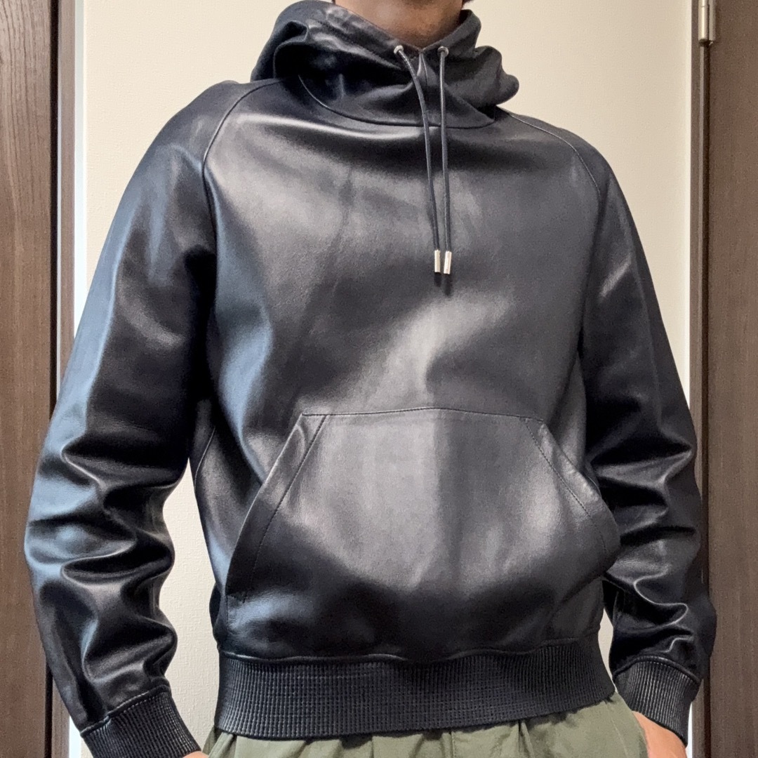 BERLUTI - 【極美品】BERLUTI レザー フーディ パーカー BERLUTI - 【極美品】BERLUTI レザー フーディ パーカー