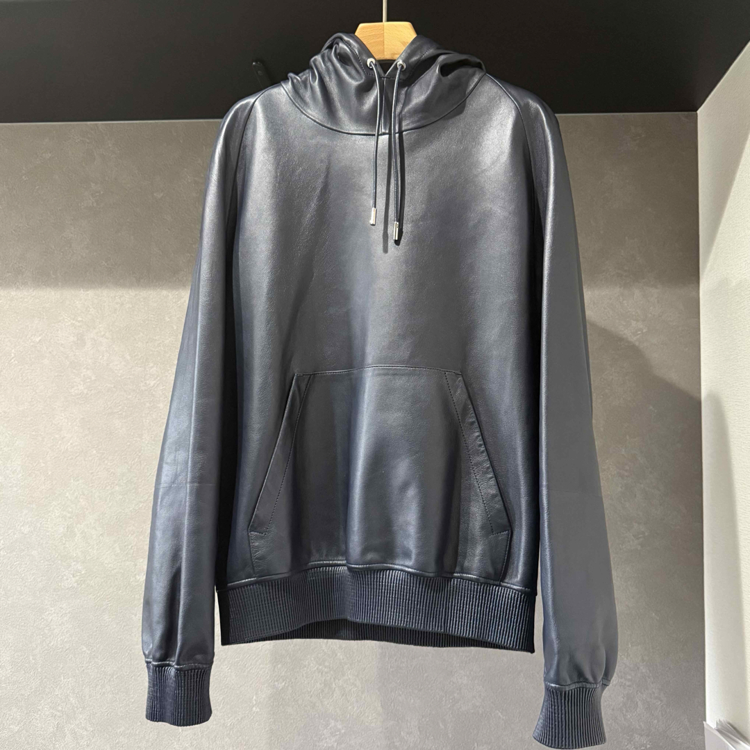 BERLUTI - 【極美品】BERLUTI レザー フーディ パーカー BERLUTI - 【極美品】BERLUTI レザー フーディ パーカー
