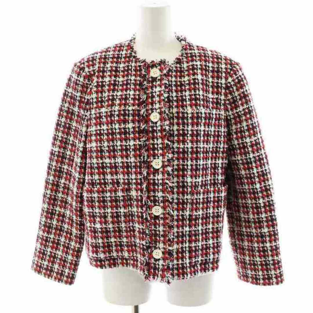 M'S GRACY ノーカラージャケット 38サイズ 新品 未使用] エムズグレイシー ノーカラーブラックジャケット