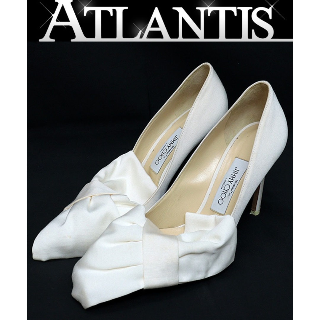 広尾店】 ジミーチュウ JIMMY CHOO off-White リボンパンプス 広尾店】 ジミーチュウ JIMMY CHOO off-White リボンパンプス
