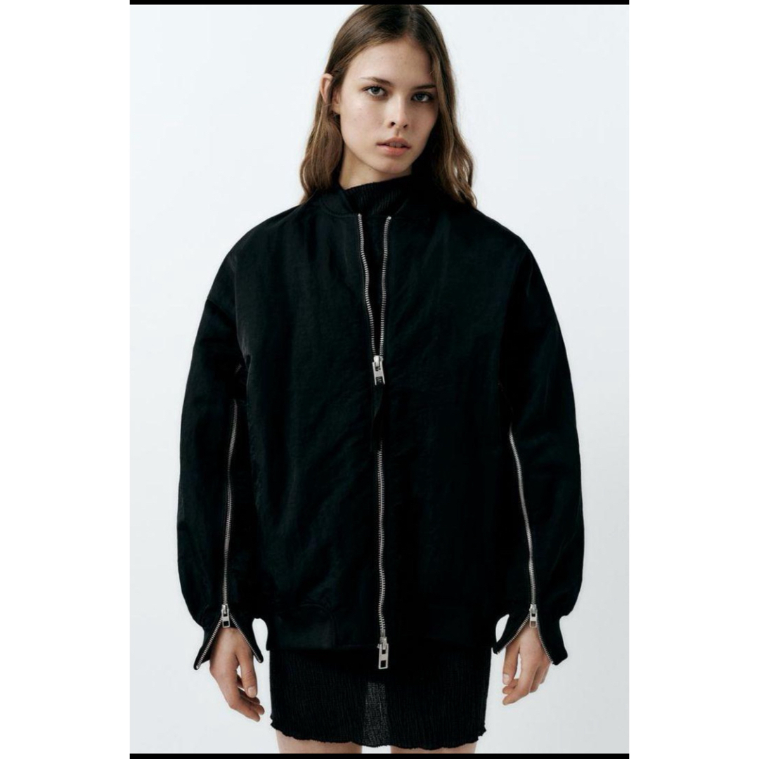 ZARA - ZARA オーバーサイズナイロンボンバージャケット MA-1 ZARA - ZARA オーバーサイズナイロンボンバージャケット MA-1