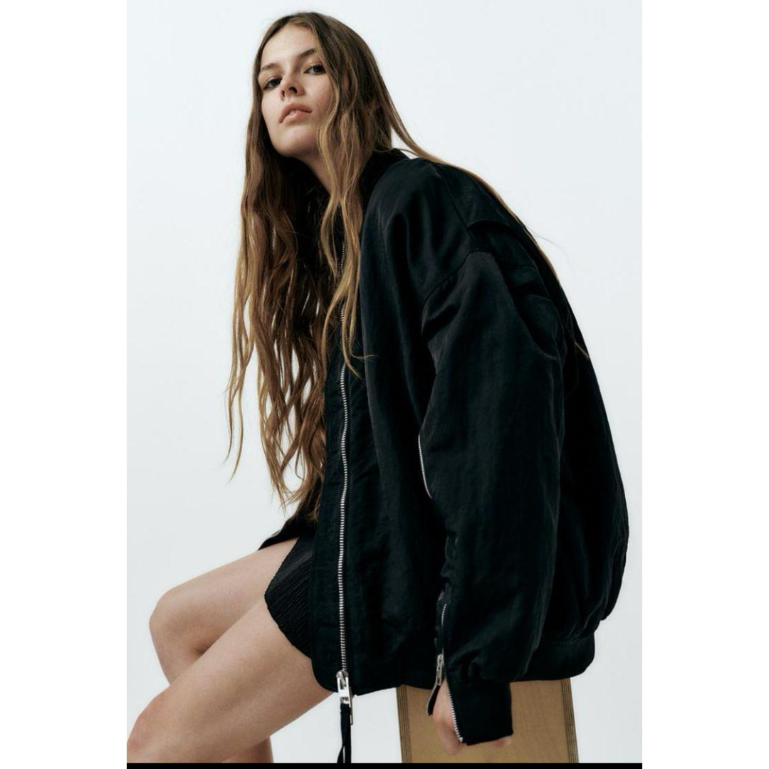 ZARA - ZARA オーバーサイズナイロンボンバージャケット MA-1 ZARA - ZARA オーバーサイズナイロンボンバージャケット MA-1